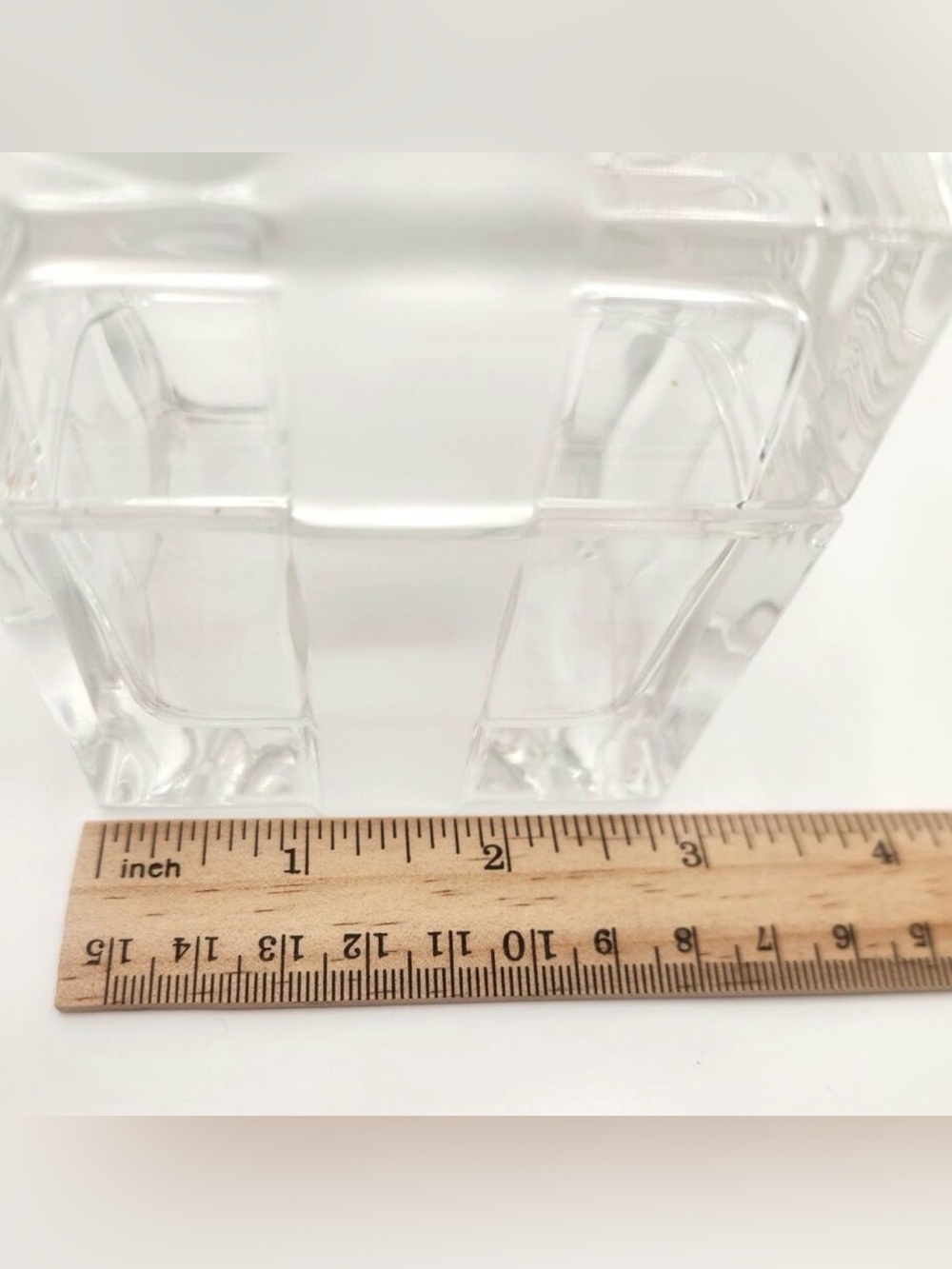 Tiffany & Co Crystal Gift Box Trinket Jewelry Box Frosted Ribbon Bow Lid Signed - Picture 4 of 6